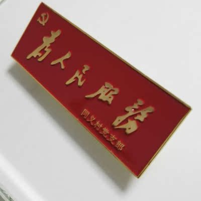 为人民服务徽章 胸章 为人民服务胸章 水晶滴胶金属胸牌 纪念章