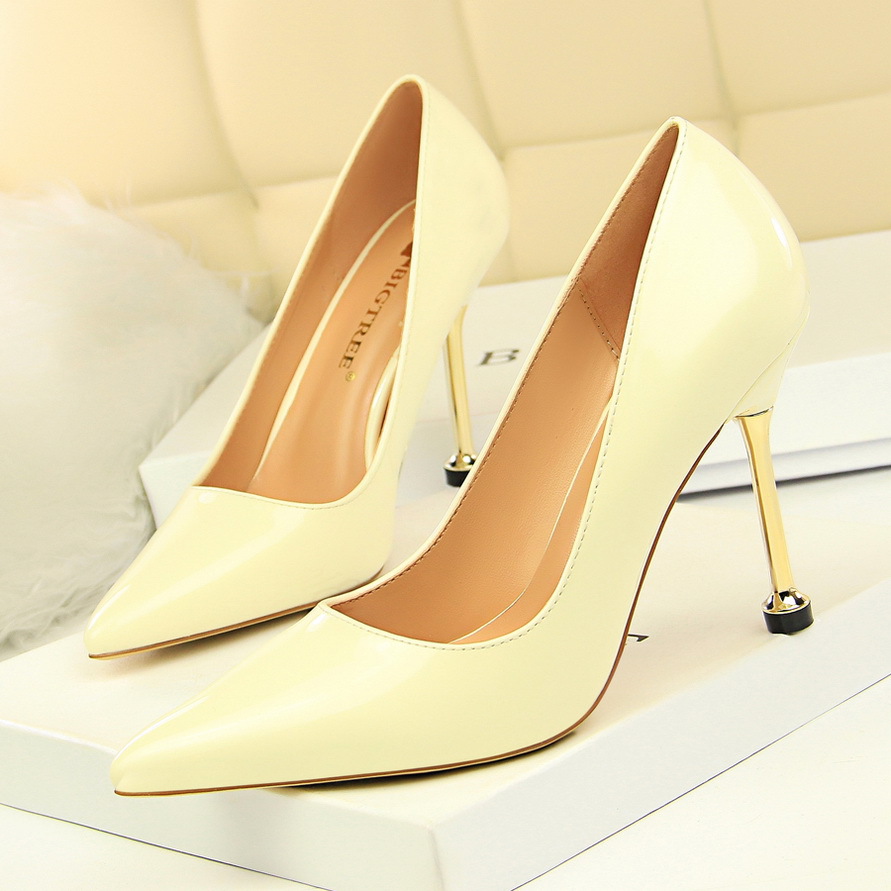 171-2 han edition fashion contracted professional OL show thin fine with high heels with paint light mouth pointed women
