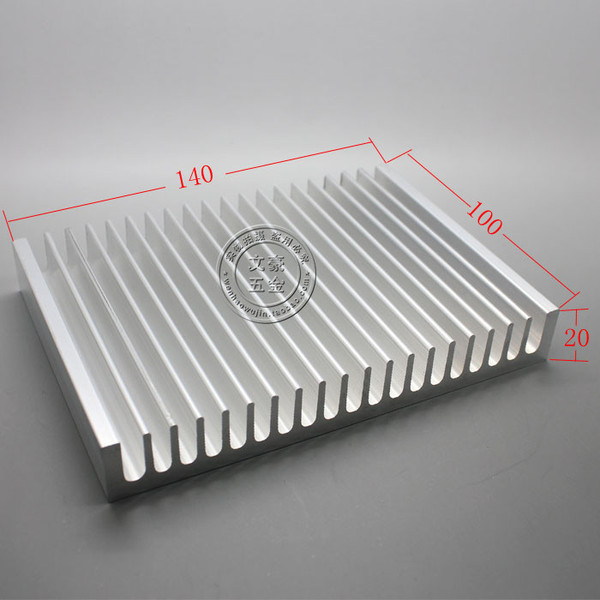 纯铝散热片 高功率散热器 型材散热板 100*140*20mm