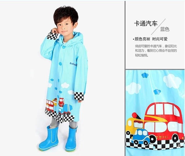 儿童雨衣雨披带书包位男童女童宝宝学生雨衣可配雨鞋韩国加厚包邮
