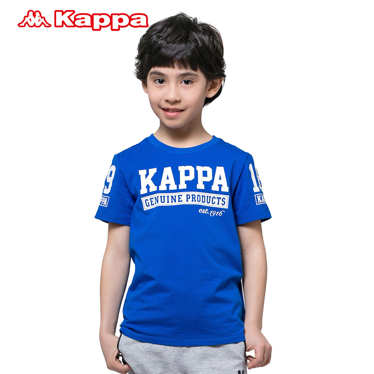 kappa kids童装2017新品男儿童短袖图案衫t恤|k06a2td28