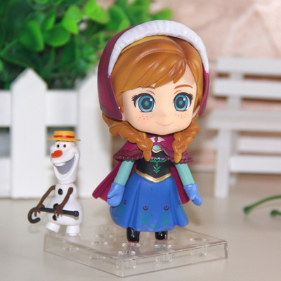 冰雪奇缘冰雪皇后 可换脸粘土安娜anna q版手办550# 手办 模型