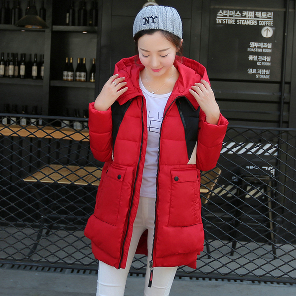 2015冬季新款韩版大码休闲棉衣外套女加厚军工装中长款羽绒棉服潮