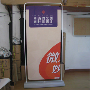 冲冠注水门型展架铁质弹簧挂画架易拉宝户外展示架防风门形海报架