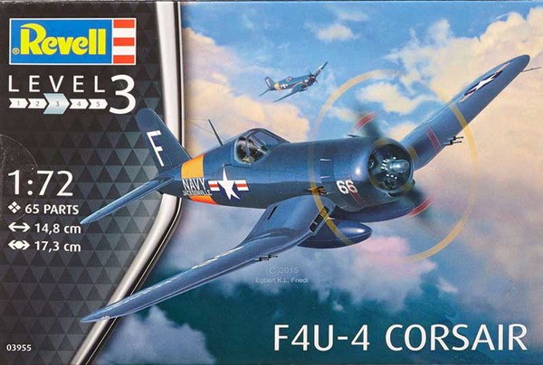 【动感模型】revell利华03955 1/72 f4u-4海盗 战斗机