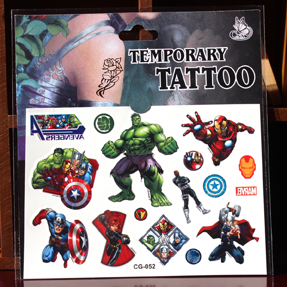 男孩最爱贴纸！超多款超级英雄迪士尼防水纹身贴儿童卡通纹身贴纸