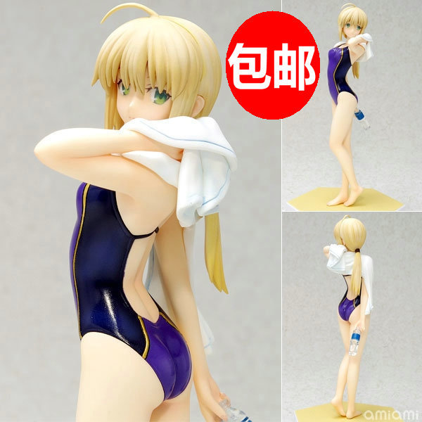 wave fate/zero saber 塞巴 紫色泳衣泳装水着 手办 矿泉水 模型