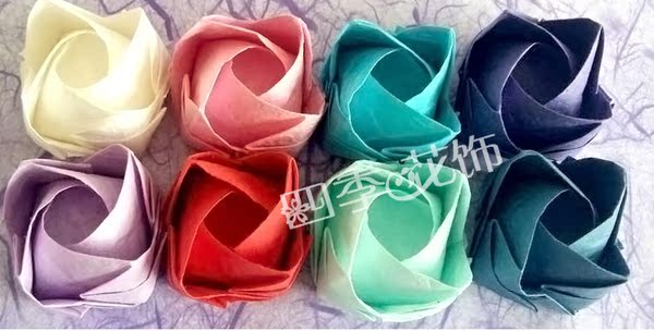 diy99手工川崎折纸玫瑰花成品礼盒 纸花花头生日七夕情人节礼物