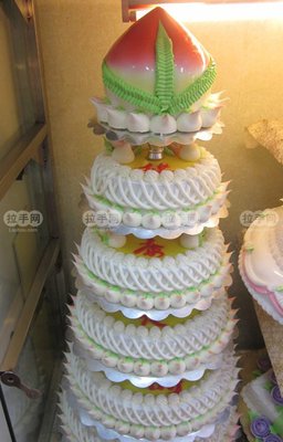广州北京上海景德镇东莞深圳景德镇五层六层祝寿寿桃老人生日蛋糕