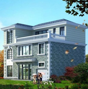 三层全套别墅设计CAD图纸 新农村自建房屋设计图纸 带结构图R018