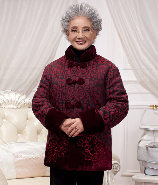 80岁70老年人女装冬装棉衣服装加厚外套老人奶奶装老太太棉袄唐装