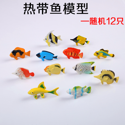 特价仿真海洋热带鱼模型儿童认知小号鱼玩具海底动物摆件