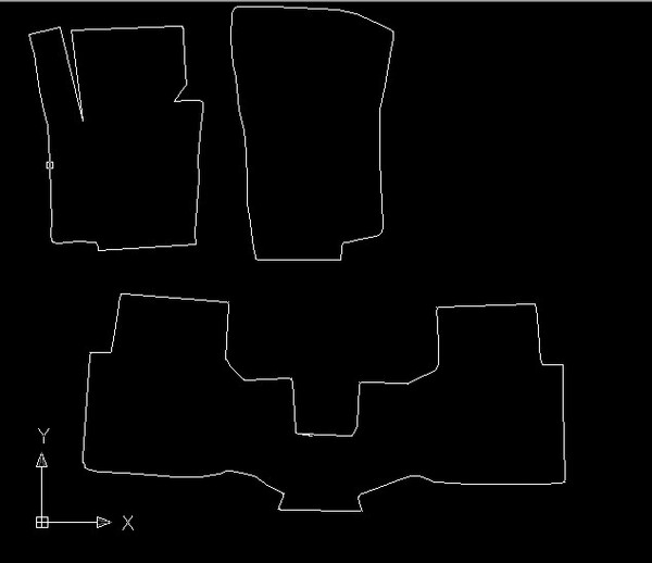 汽车脚垫丝圈脚垫模板版电子cad dxf dwg模版牛皮纸模版型样板