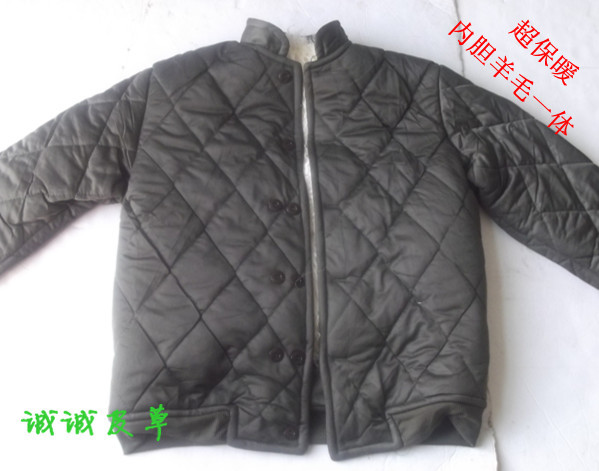 07寒区男中老年棉衣07棉服羊皮毛一体内胆棉袄劳保服可外套保暖冬