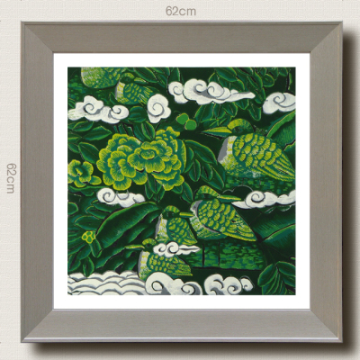 版画 松溪版画 绝版套色木刻 叶芳《祥瑞(62×62cm)