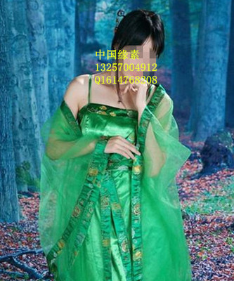 小青古装白娘子演出服装 古筝表演服 潘金莲服装丫鬟妖精表演服