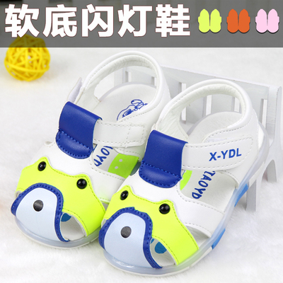 标题优化:2015新款婴儿学步鞋女童男童鞋子夏季幼儿软底包头宝宝凉鞋1-2岁