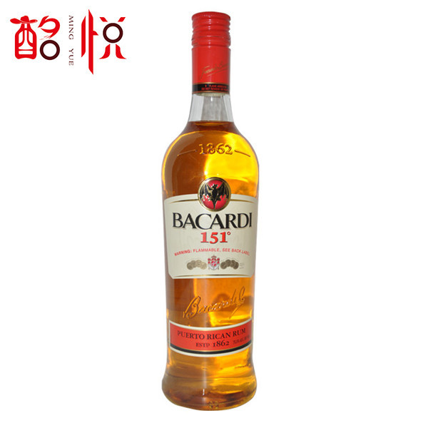 百加得151朗姆酒 bacardi 151 rum 百加得151朗姆酒75.5度 750ml