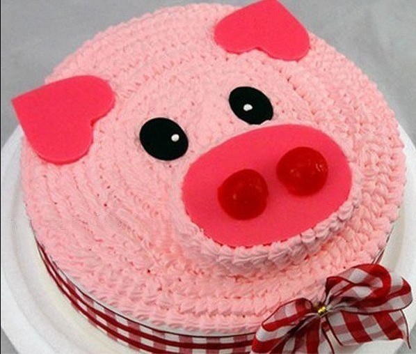 创意生日蛋糕猪头蛋糕可爱蛋糕全国同城速递配送上海北京东莞杭州