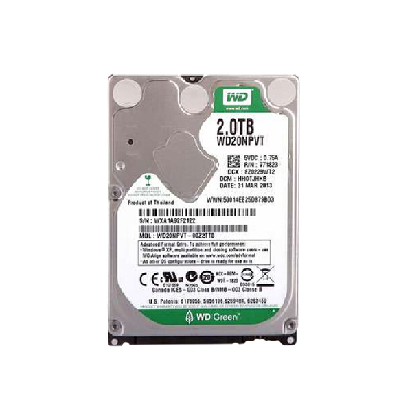 wd/西部数据 wd20npvx 2t 2.5笔记本硬盘 绿盘 节能裸盘 机械硬盘