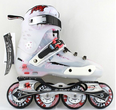 标题优化:清月NR-T专业轮滑平花鞋/成人鞋男女清月NR-T单排轮溜冰鞋