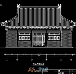 1f197二层徽派民居建筑cad图纸安徽培德堂建筑图徽派马头墙图纸