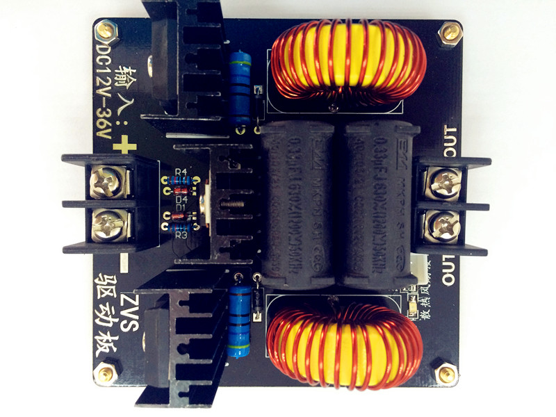 ZVS驱动板, 无抽头ZVS,特斯拉线圈电源 高压发生器驱动板、