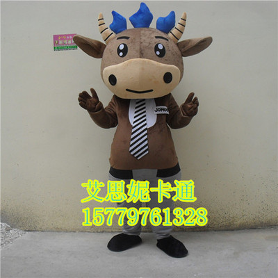 牛卡通人偶服装成人卡通装扮演出牛服装广告道具舞台表演布偶道具