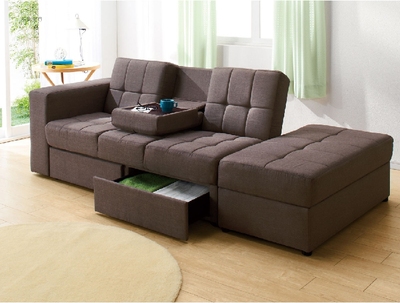 标题优化:多功能沙发 宜家风格带抽屉沙发床 布艺 折叠沙发床