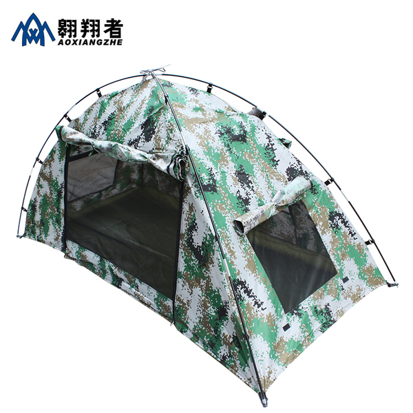 翱翔者数码迷彩单兵帐篷 420d加厚布料 双层防雨单人户外迷彩帐篷