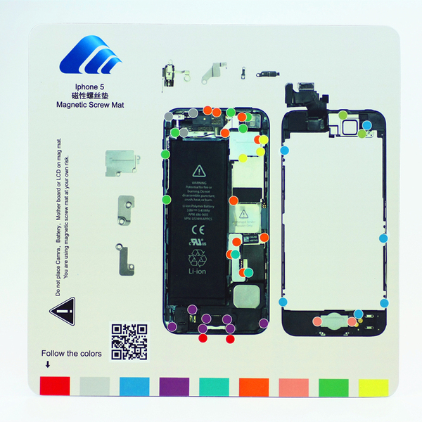 苹果iphone4 4s 5 5sc 6 6plus螺丝记忆板垫 螺丝分布板 带磁性