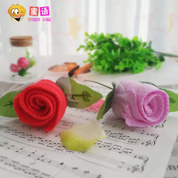 玫瑰花蛋糕毛巾创意礼品婚礼小礼物毛巾婚庆回礼批发情人节包邮
