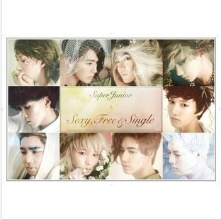 super junior/sj 6辑a版 sexy,free-single 原版海报