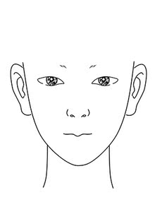 【标准型小脸型】图纸纸妆美人图 化妆手绘图模板 彩妆作业图纸