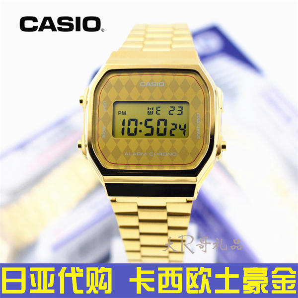 代购 日本代购正品卡西欧casio a168wg-9bwjf 经典复古手表 土豪