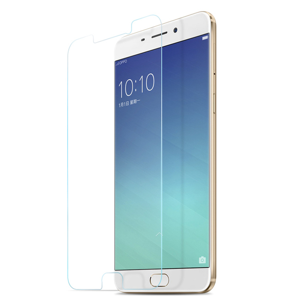 oppor9手机钢化膜r9plus6寸非全屏透明r9前膜opr9tm防爆玻璃5.5模