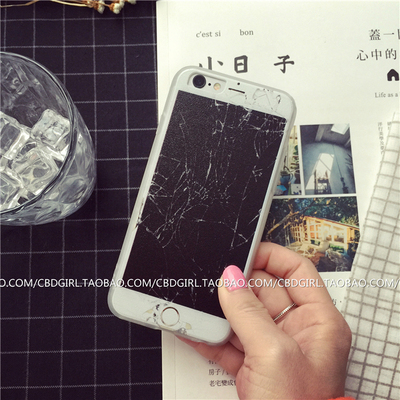碎屏恶搞苹果iphone6S手机壳苹果6plus全包软