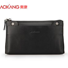 奥康皮具潮男时尚休闲商务头层牛皮男士手包手拿包长款钱包包邮