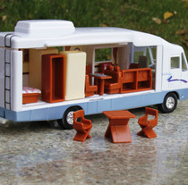 房车 diy小屋家具 汽车模型 合金车 旅行房子 精品儿童礼物玩具车