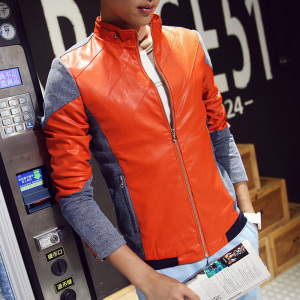 男装外套春秋皮夹克正品2016新款-领拓2015秋