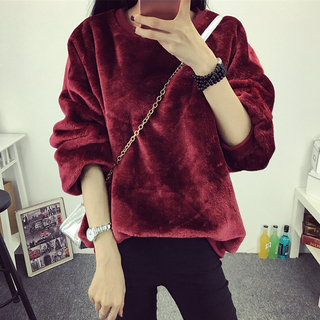 冬卫衣女套头毛绒绒2016新款_冬卫衣女套头毛