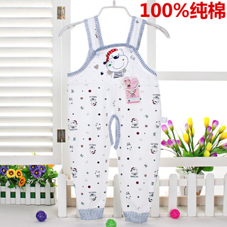 宝背带开裆裤男夏2016新款_背带开裆裤裁剪\/