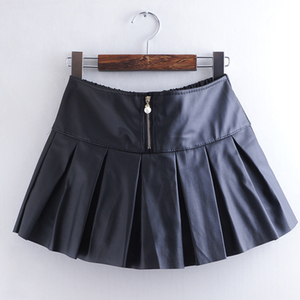 超短百褶裙迷你皮裙正品2016新款-秋冬款迷你