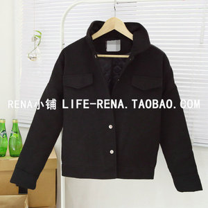 短款机车毛呢外套正品2016新款-独家现货原宿