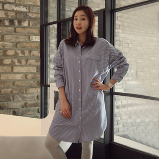 条纹衬衫女宽松2016新款_蓝白条纹衬衫搭配,