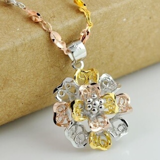 彩银项链925银生日2016新款_彩银项链925银