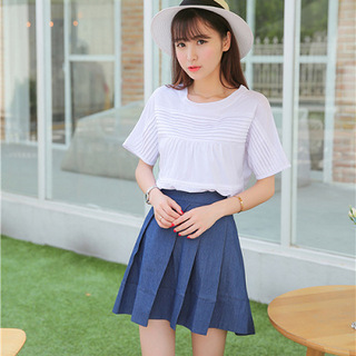 搭配牛仔裙的上衣夏2016新款_牛仔裙怎么搭配