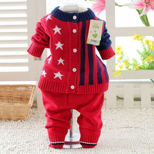 婴儿线衣开衫套装女正品2016新款-婴儿纯棉纱