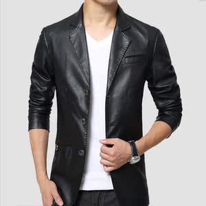 男装外套春秋皮夹克正品2016新款-领拓2015秋