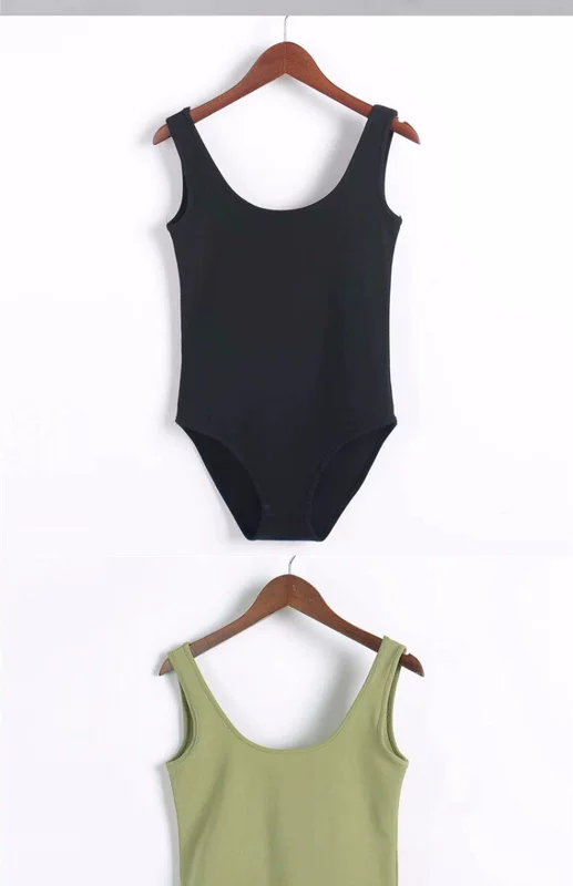 . Sexy hai dây sling top của phụ nữ mùa hè cho thấy ngực mỏng vừa vặn áo vest một mảnh đáy áo với thủy triều - Áo ba lỗ